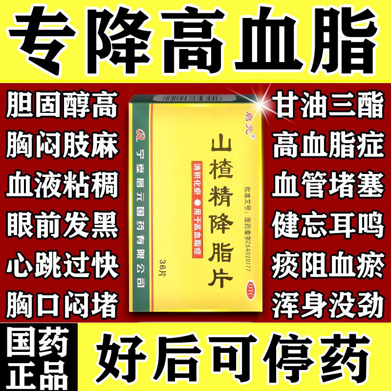 降高血脂专用药胆固醇高甘油三酯高吃什么药山楂精降脂片特新效期