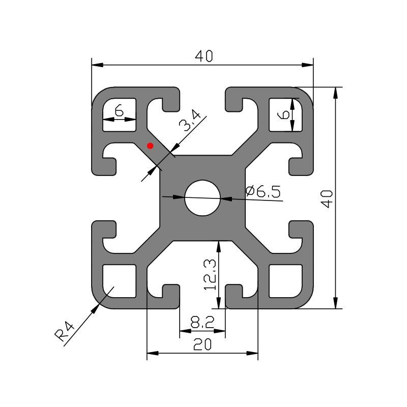 4040系列框i架工业铝合金型材 定制流水线操作台铝合金型材