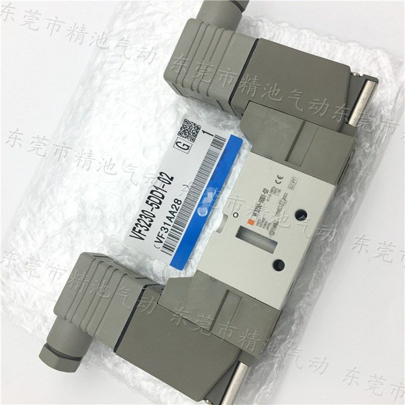 SMC型5通电磁阀3位中泄式VF3430-1/2/3C/4/5/6D1/DZ1/DZD1/DD1-02