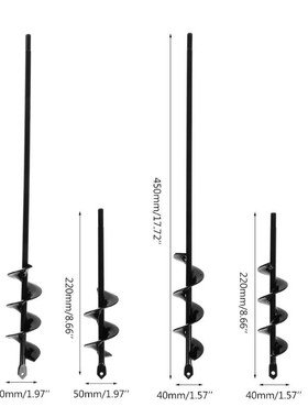 5x45cm Garden Auger Flower Planter Spiral Drill BiUt Hex Sha