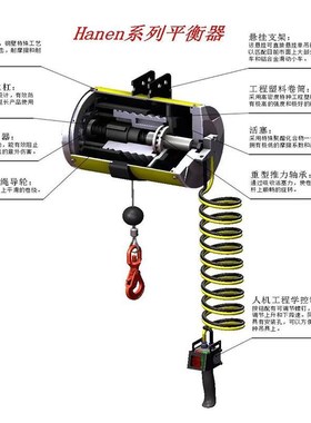 100KGc气动葫芦气动工具仓库气动按钮式B系列气动平衡吊平衡器