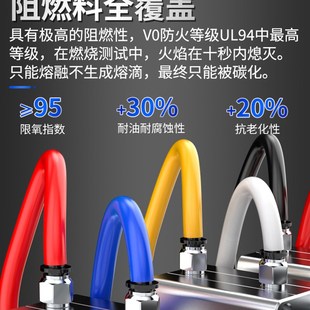 双层防火花阻燃气管防烫焊接PU6 8x5 Q14mm高压气泵汽管子