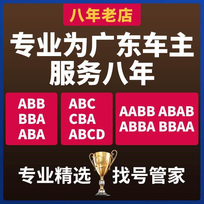 深圳车牌选号广州茂名清远s阳江湛江揭阳12123新车新能源自编选号