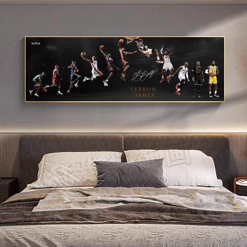 NBA篮球詹姆斯乔丹科比装饰画