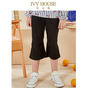 直筒休闲阔腿裤 IVY 微喇叭七分裤 新款 子 HOUSE常春藤女童夏季