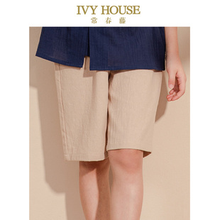 新款 男童 中式 IVY 子经典 夏季 五分裤 国潮古意国风 HOUSE常春藤童装