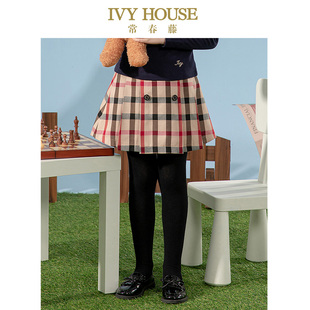 款 女童秋季 格子短裙复古英伦学院校园半裙 HOUSE常春藤儿童装 IVY