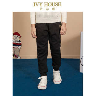 松紧加厚针织慢跑裤 男童秋冬新款 运动休闲 HOUSE常春藤童装 IVY