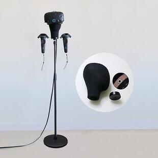 HTC PRO头盔支架伸缩落地圆盘VR眼镜展示Pico4手柄Index头模 VIVE