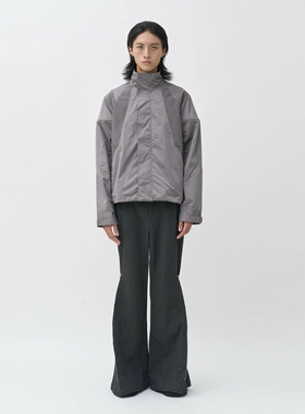 OLIX机能户外春季新款休闲工装夹克男宽松翻领拉链常规外穿外套男