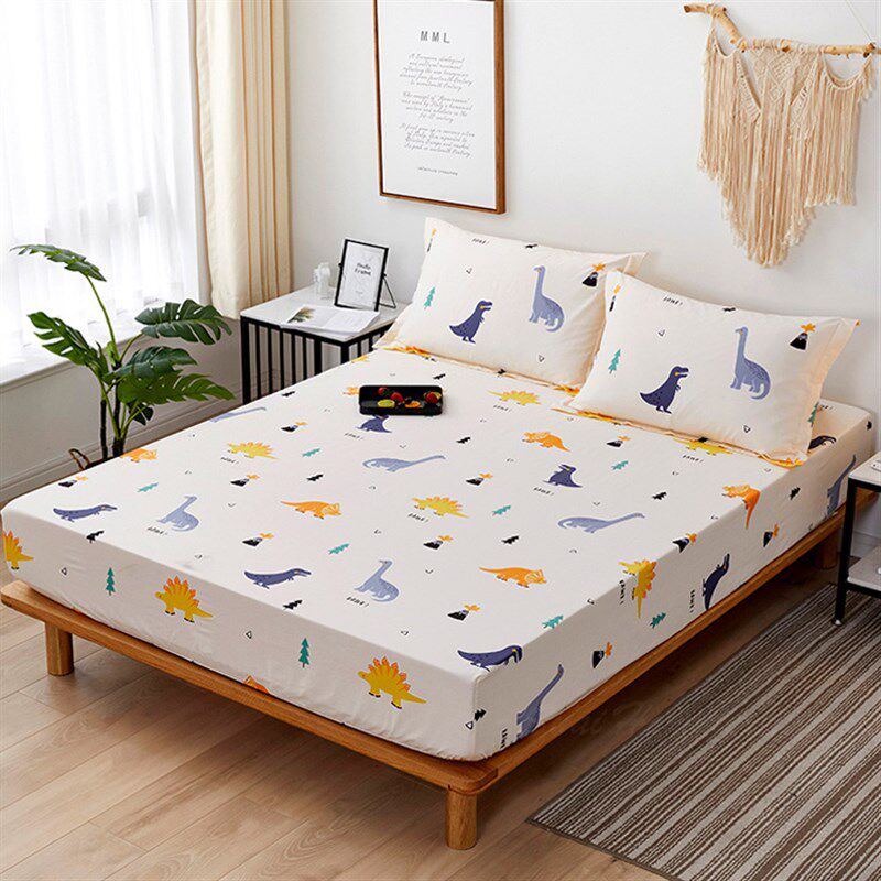 纯棉床笠单件全棉儿童卡通1.2m床垫套罩防滑床单床罩1.5米1.8男孩