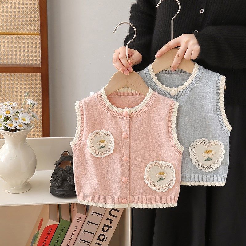 女童毛衣背心马甲开衫外搭2025春秋儿童坎肩毛线衣宝宝爱心针织衫,童装/婴儿装/亲子装,毛衣/针织衫,淘宝优惠券,粉丝福利购,淘宝优惠卷
