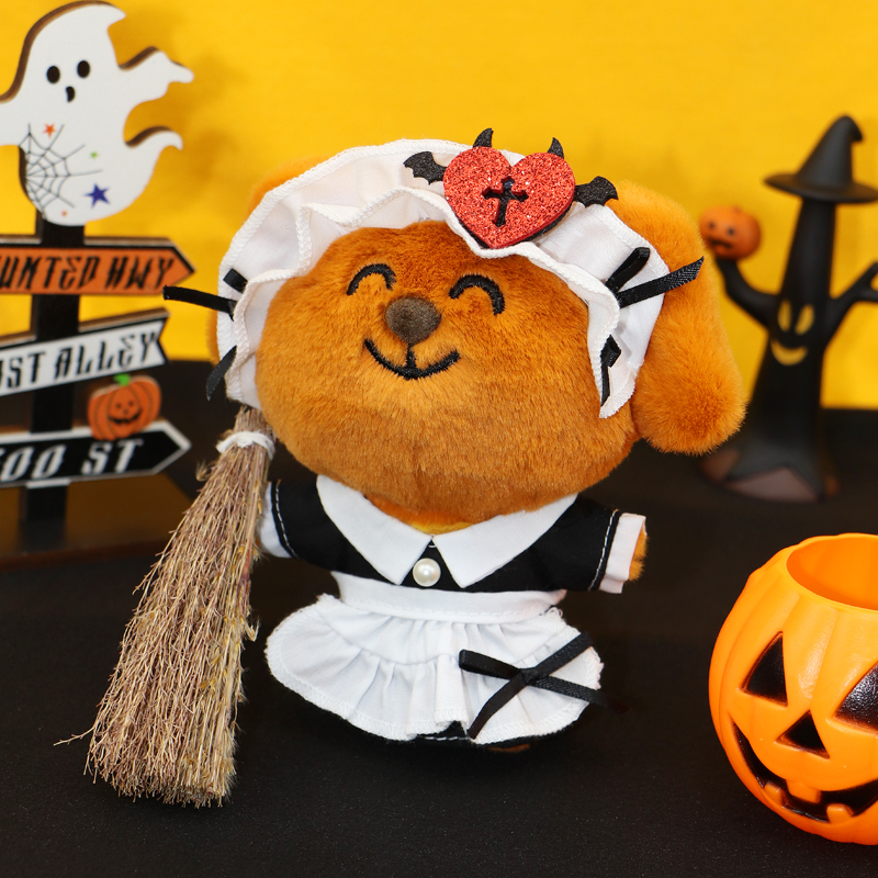 10cm娃衣棉花娃娃衣服可爱女仆万圣节套装南瓜扫把大笨狗之家衣服