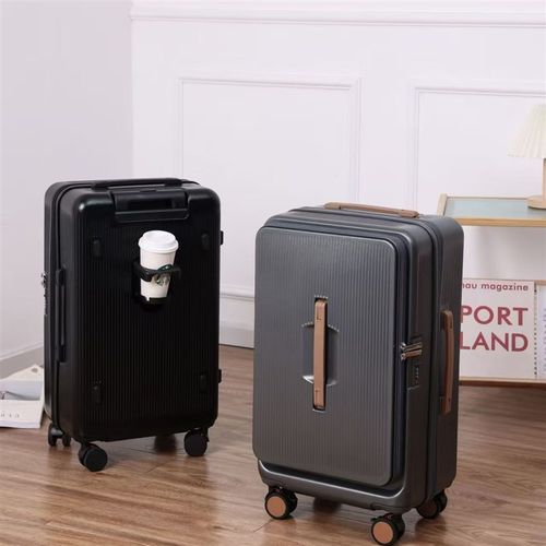 侧开盖行李箱加厚大容量可扩展拉杆箱28男密码箱女前开口旅行箱24