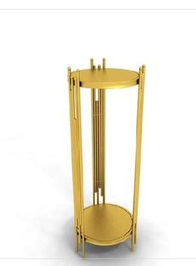 大型墙面展示台2个3层单盆墙壁滑轮婚庆落地式花架玄关白色正方形