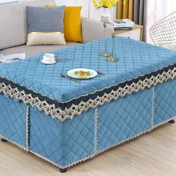 新品新品厂促加厚烤n火桌罩套加绒电炉罩套长方形烤火桌布家用电