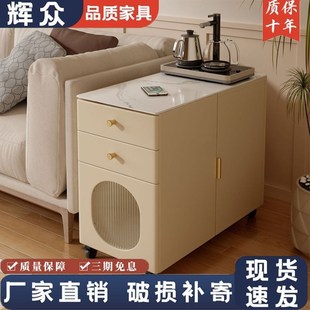 可烧水客厅家用侧边柜小茶几S边几可移动茶台 多功能沙发边柜新款