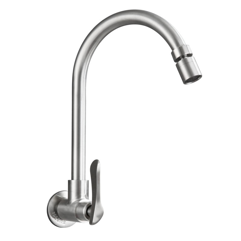 单冷入墙式水龙头万向可t旋转洗菜盆墩布洗衣池水T嘴墙孔拖把池水