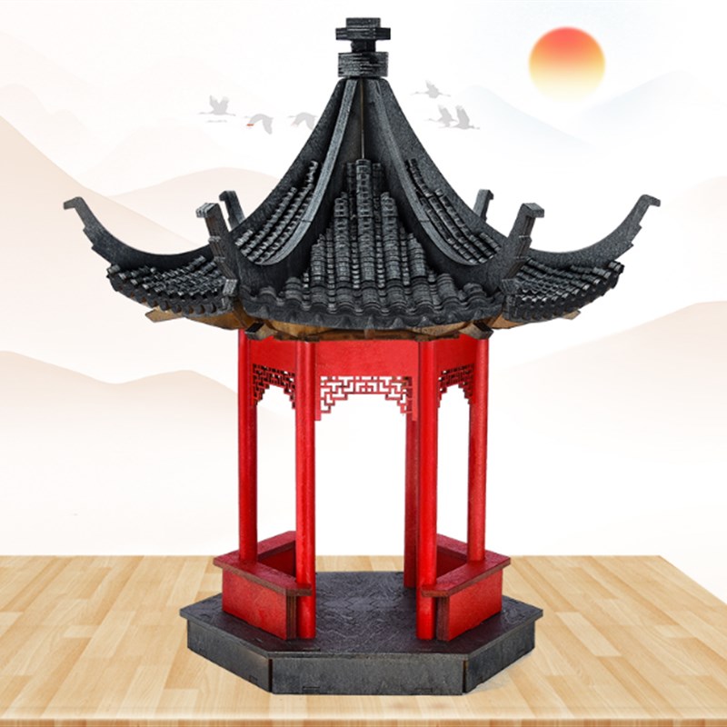 DIY模型材料沙盘木板椴木层板木片F条材料Q包四角仿古中式庭院