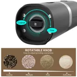 USB -аккумуляторная электрическая соль и измельчительница перца установлена на основание C