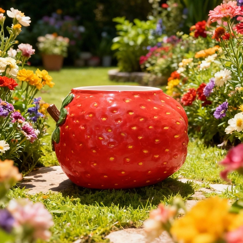 创意卡通大草莓凳子住宅家具幼儿园装饰品户外花园庭院摆件工艺品,家居饰品,户外/庭院摆件,淘宝优惠券,粉丝福利购,淘宝优惠卷