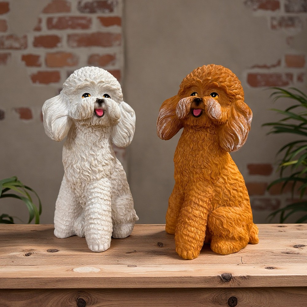 户外阳台庭院可爱真泰迪小狗花园客厅桌面工艺品装饰摆件,家居饰品,户外/庭院摆件,淘宝优惠券,粉丝福利购,淘宝优惠卷