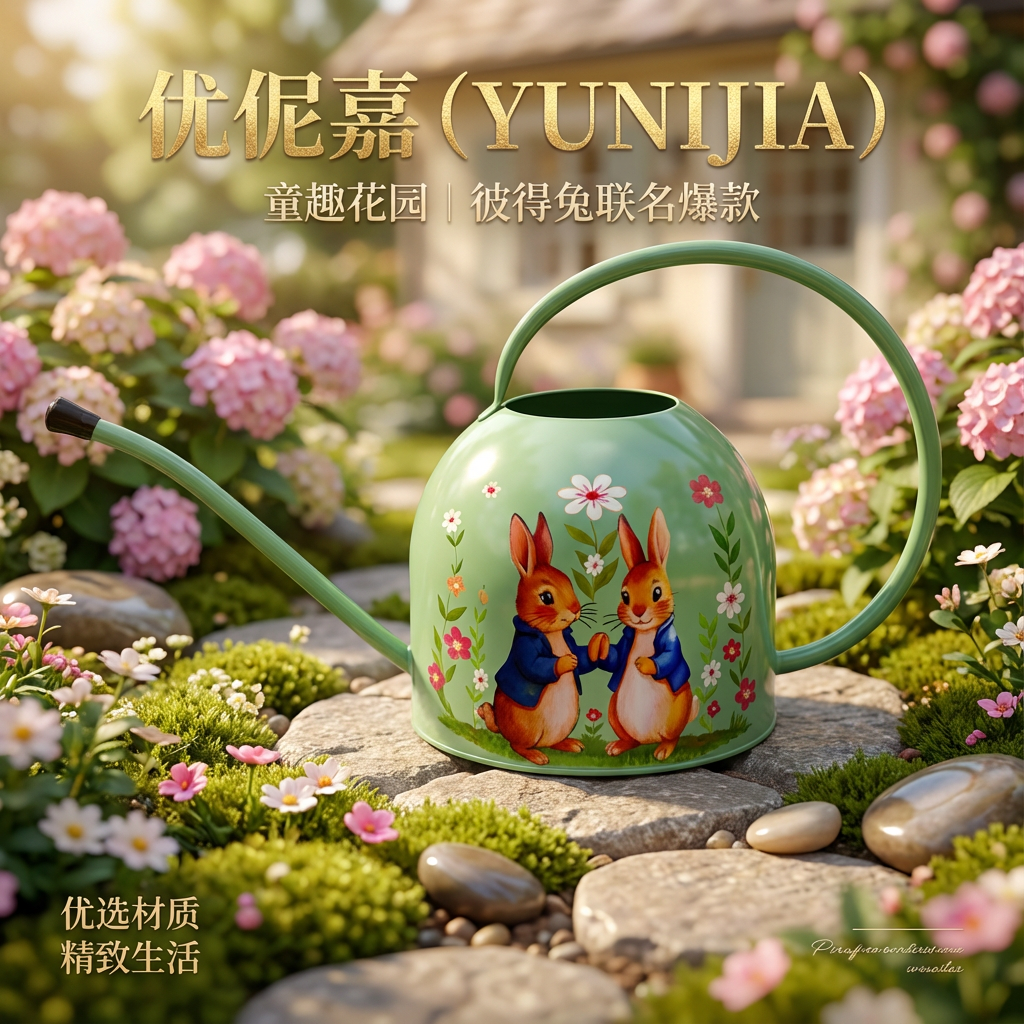浇水水壶彼得兔联名款养花专用浇水壶2L大容量长嘴浇水壶浇花家用