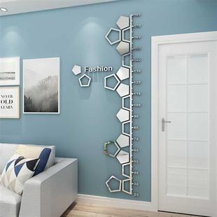 亚克力镜面儿童量身高墙贴3d立体客厅卧室房间创意装 饰可移除贴画