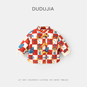 嘟嘟家儿童新年外套男童加绒冬装 清仓 特价 女童拜年服童装 年装