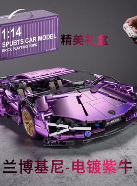 2026新款兰博基尼积木遥控跑车机械组大型拼装模型玩具