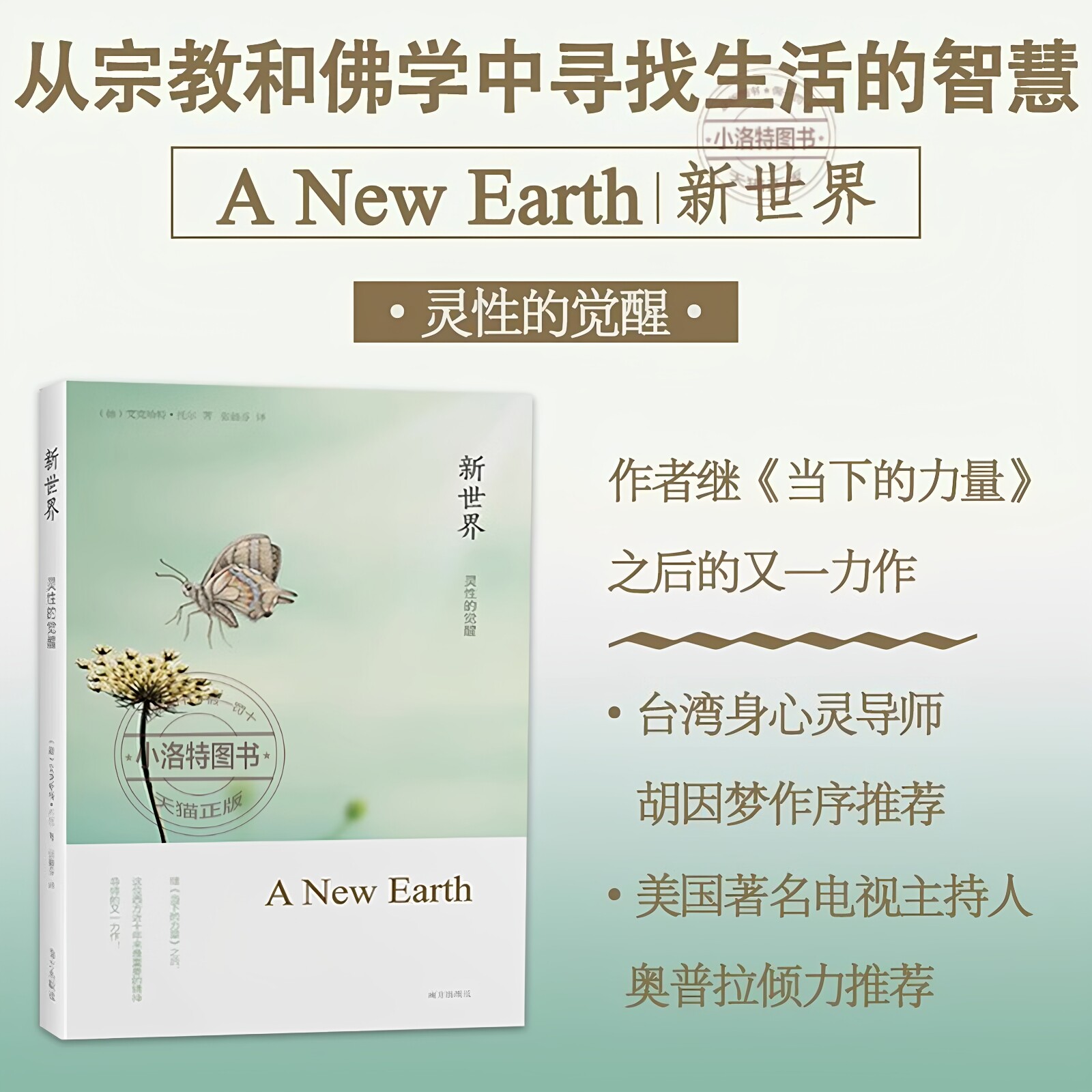 官方正版 新世界灵性的觉醒 艾克哈特托尔著遇见未知的自己张德芬译从宗教和佛学中寻找生活智慧哲学宗教读物书心理学心灵修身书籍