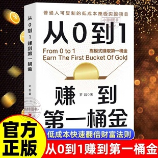 正版 从0到1赚到第一桶金普通人可复制的低成本赚钱实操项目 用钱赚钱小而美赚钱法则快速逆袭财富法则高收入实战攻略畅销书籍