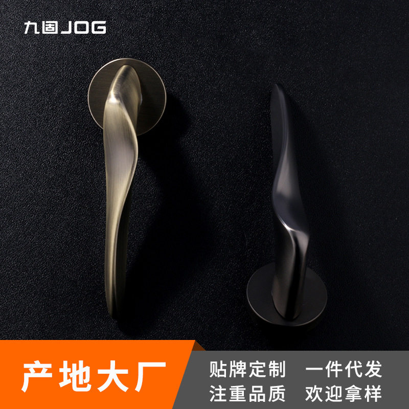 定制批发锌合金室内静音门锁卧室厨房木门把手家用房门磁力分体锁