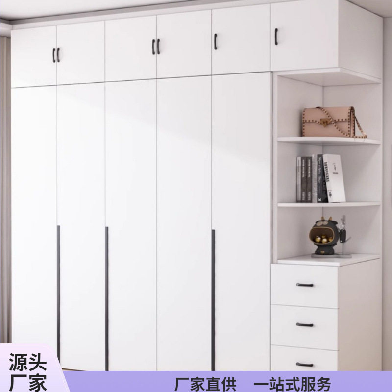 全实木衣柜家用卧室新款组合储物衣橱小户型出租房用儿童收纳柜子