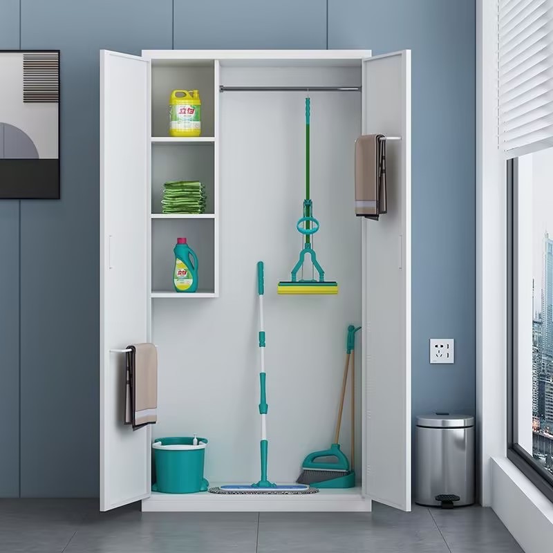 fLE不锈钢清洁柜家用大容量卫生间拖把带锁储物柜收纳柜阳台杂物