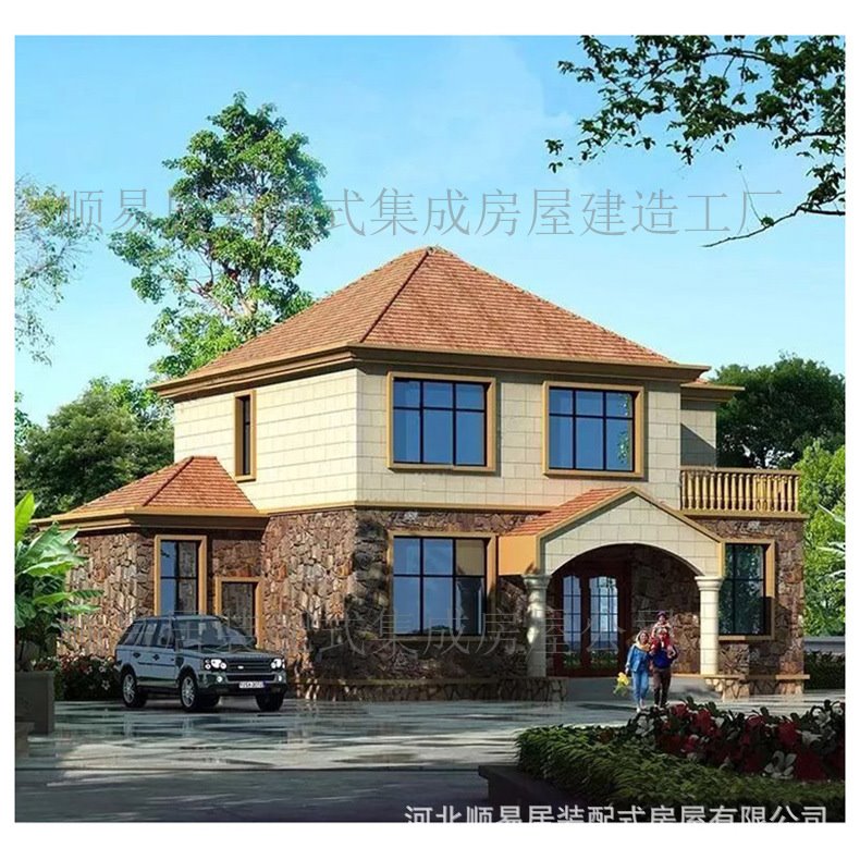 轻钢结构房屋造价 抗风保温农村钢构房住宅 二层轻钢别墅施工公司