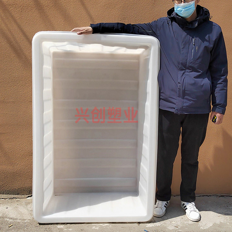 加厚食品级牛筋水箱塑料箱长方形水盆养鱼养龟卖鱼种植大号胶方箱