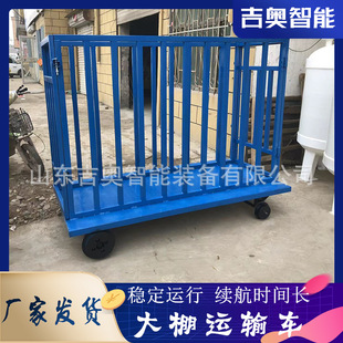 蔬菜大棚电动平板车 小型轨道搬运车 遥控四轮轨道车功率大载重高