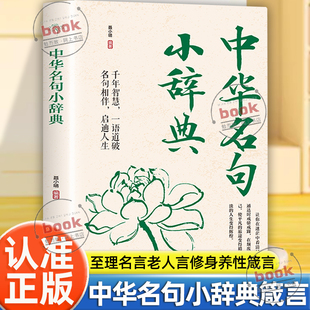 认准正版】中华名句小辞典正版读懂中国人处世哲学至理名言老人言修身养性箴言中华句典名人名句国学经典谚语警句精粹人生智慧