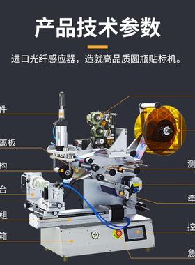 JQ-GPTB厂家直销异形瓶洗衣瓶椭圆形贴标签机高动配形 半自圆贴标