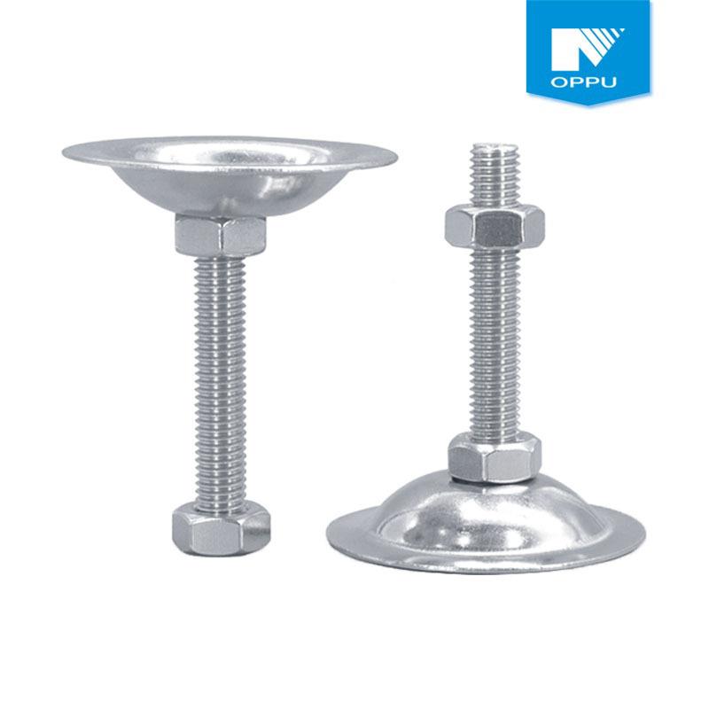 3脚04不锈钢定向1调节无孔杯万向脚杯地脚螺栓M2M20639加长螺丝螺