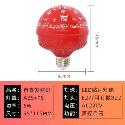 灯春节恭喜财发VNJ灯福字氛围RGB发光装饰灯笼投灯影年味节日家用
