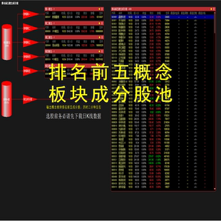 排名前五概念板块成分股票池通达信指标公式热点板块轮动复盘神器