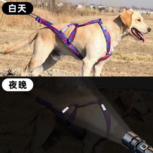 中大型犬雪橇犬i拉车式胸背带户外拉布拉多边牧哈士奇拉溜溜车胸