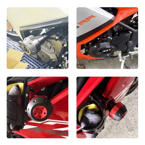 适用15-18g年雅马哈R3 R25 改装防摔球发动机护杠排气防摔杆配件