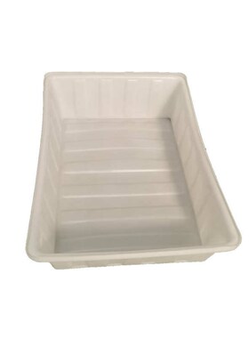 300cL升塑料浅盘 长方形牛筋浅盆 白色食品级矮方箱养鱼龟专用