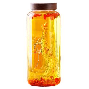 泡酒玻璃瓶泡人参药酒坛子加厚密封罐白酒容器罐子专用酿酒孔空瓶