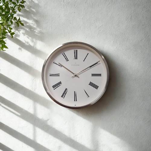 利西亚｜2022新款圆形挂钟 简约金属钟表 客厅装饰 创意挂表