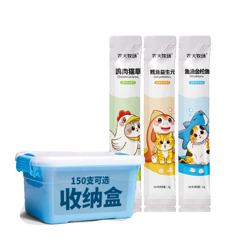 农夫牧场猫条猫零食180支整箱成幼猫咪喂猫营养鸡肉鱼罐头湿粮包