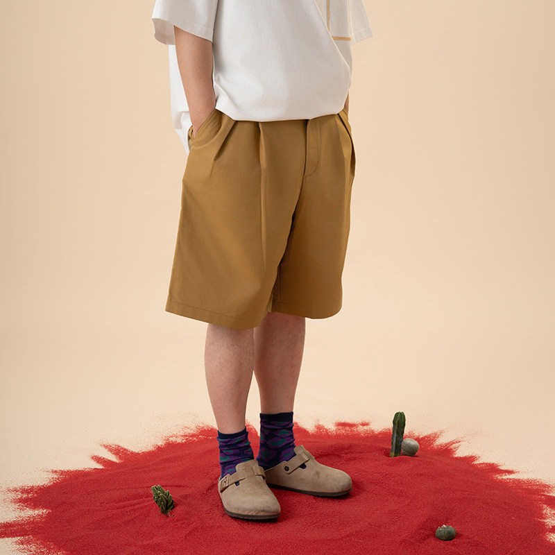 HalfwayHouse2025年夏季新款重磅立体剪裁五分裤简约时尚短裤男,男装,短裤,淘宝优惠券,粉丝福利购,淘宝优惠卷